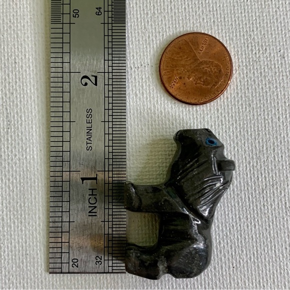 Miniature LION Stone Carving Mini Figurine Steatite Soapstone Animal Figure 1.5" - Picture 11 of 13